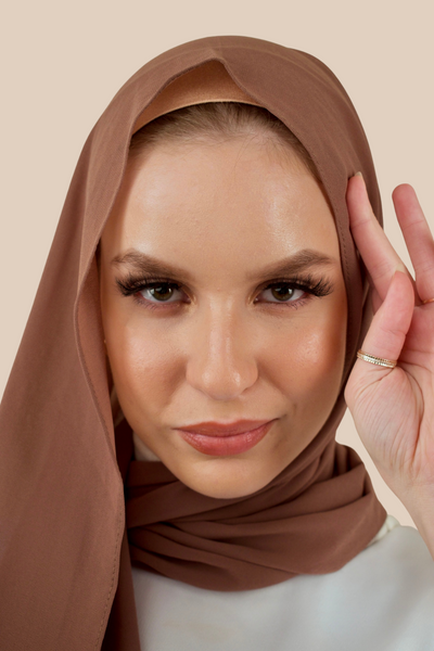 Premium Chiffon Hijab | Coffee - Sabaah's Boutique