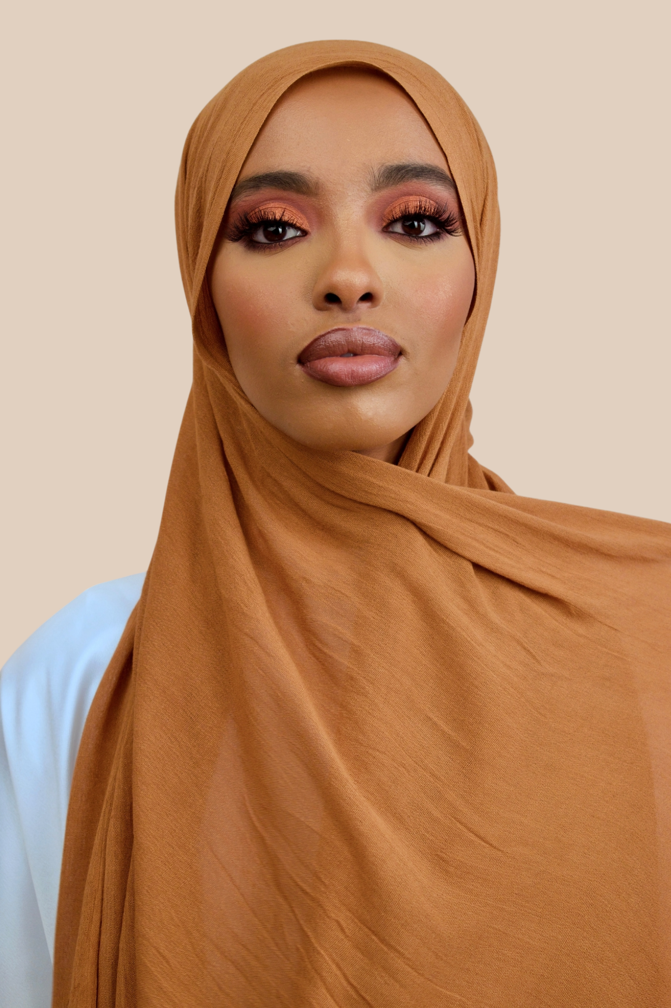 Crinkled Rayon | Apricot - Sabaah's Boutique