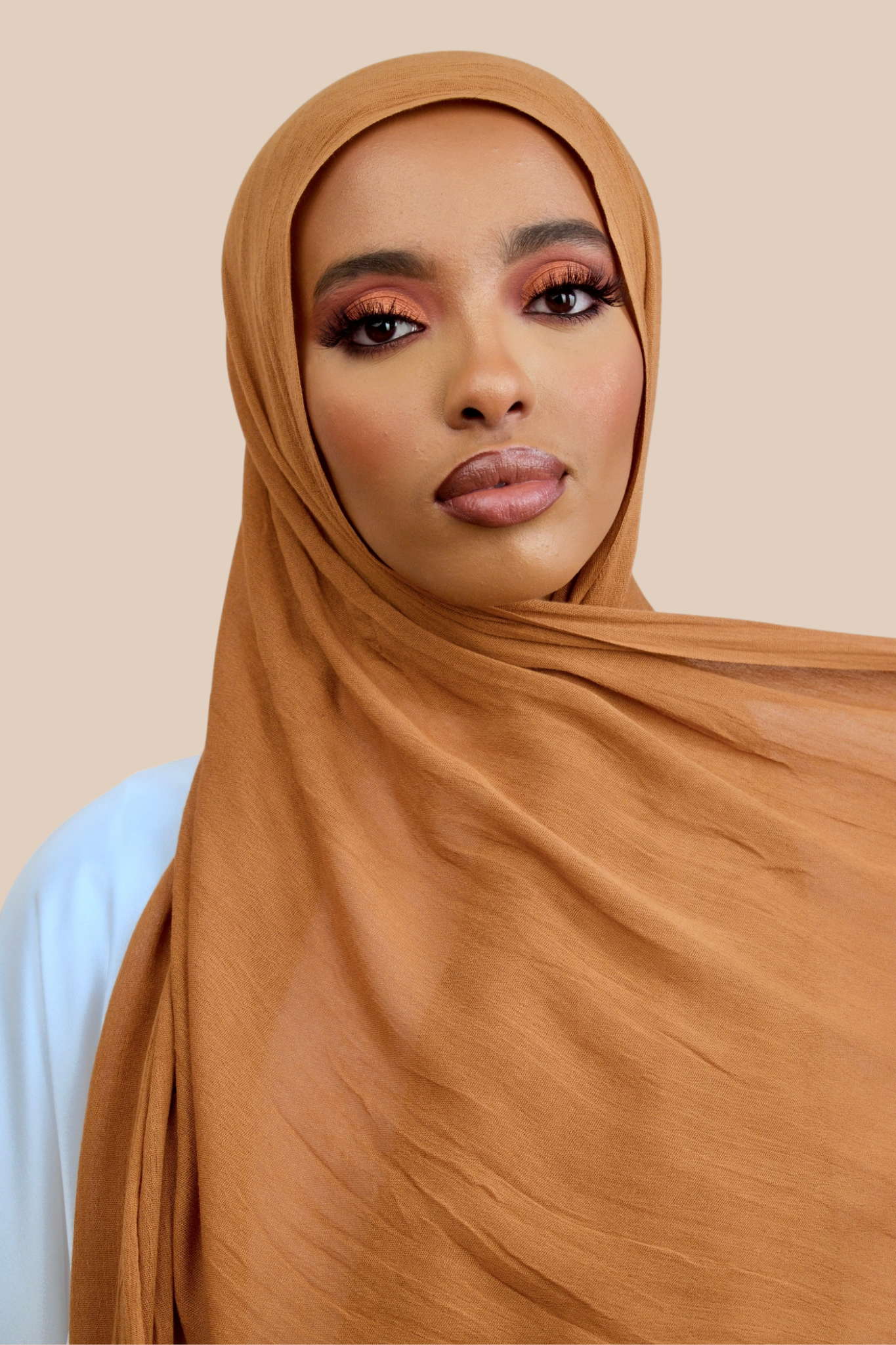 Crinkled Rayon | Apricot - Sabaah's Boutique