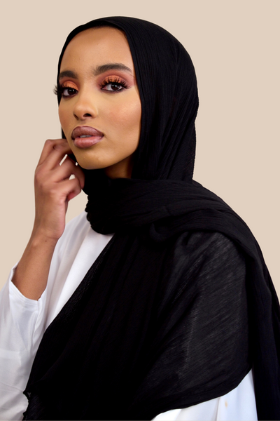 Crinkled Rayon | Black - Sabaah's Boutique