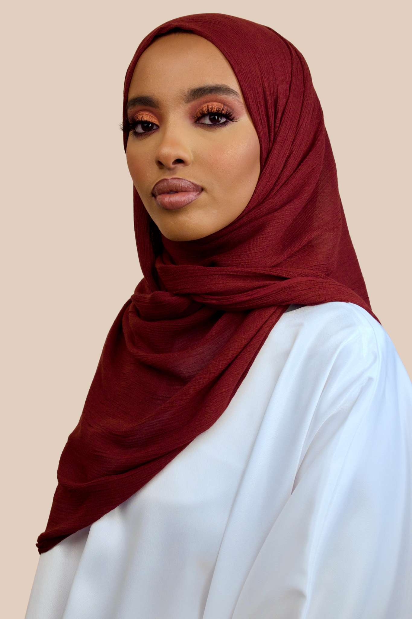 Crinkled Rayon | Maroon - Sabaah's Boutique