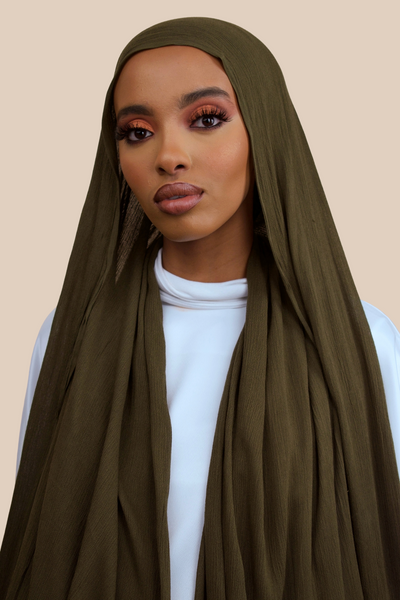 Crinkled Rayon | Olive - Sabaah's Boutique