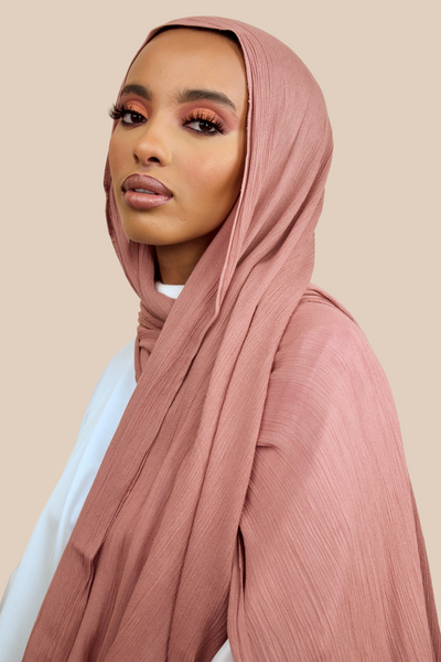 Crinkled Rayon | Rose Taupe - Sabaah's Boutique