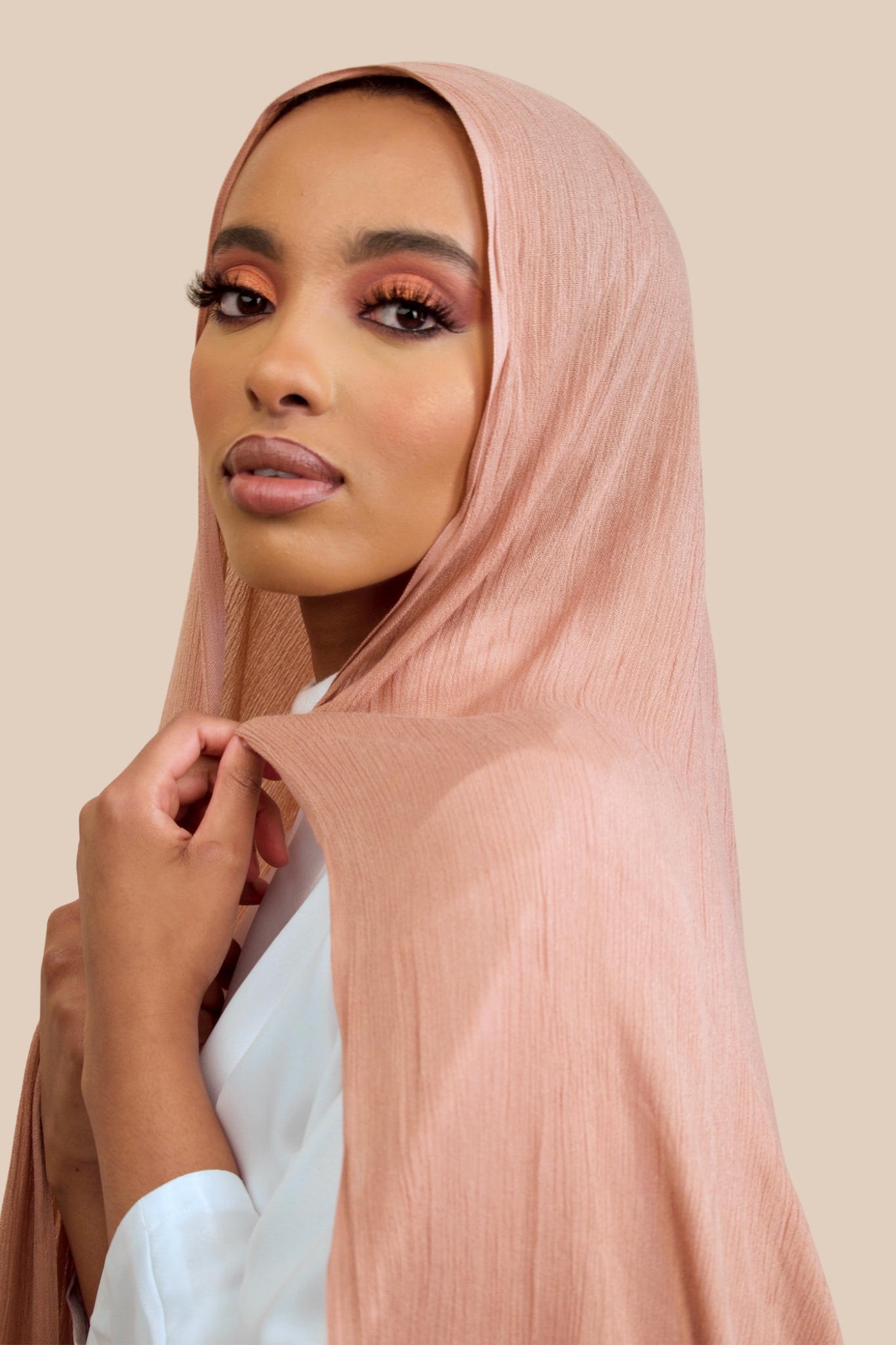 Crinkled Rayon | Rosey Nude - Sabaah's Boutique