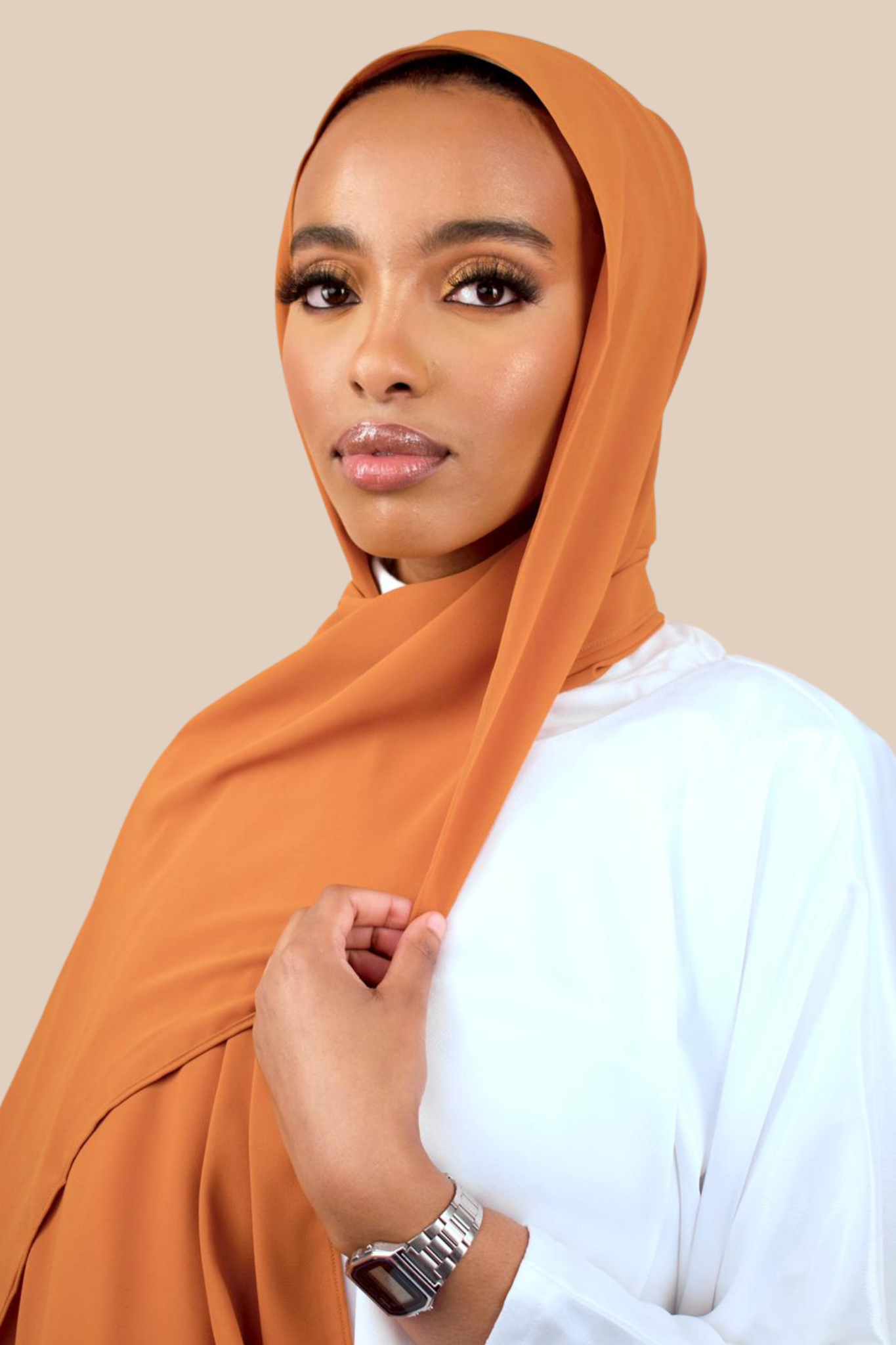 Deluxe Chiffon | Apricot - Sabaah's Boutique