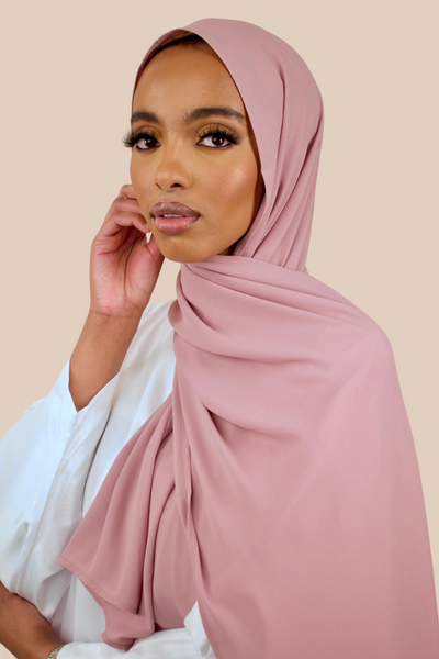 Deluxe Chiffon | Dusty Rose - Sabaah's Boutique