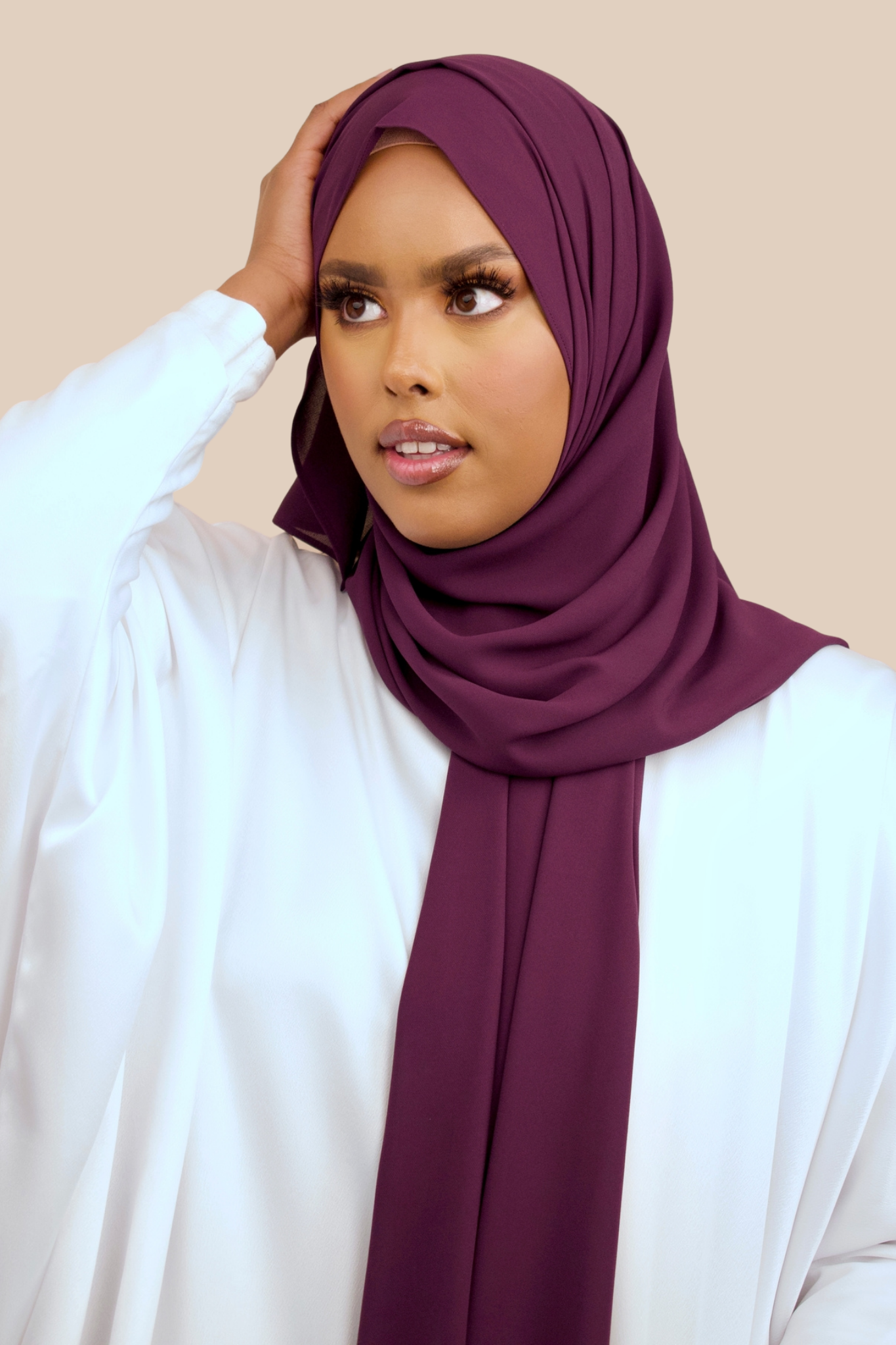 Deluxe Chiffon | Grape - Sabaah's Boutique