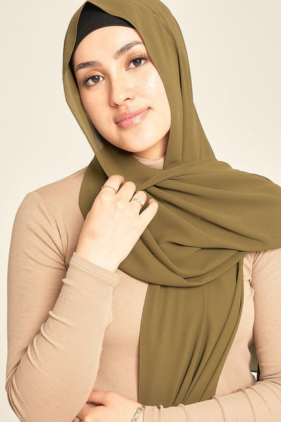 Deluxe Chiffon | Olive - Sabaah's Boutique
