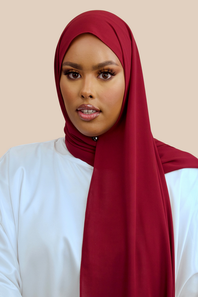 Deluxe Chiffon | Maroon - Sabaah's Boutique