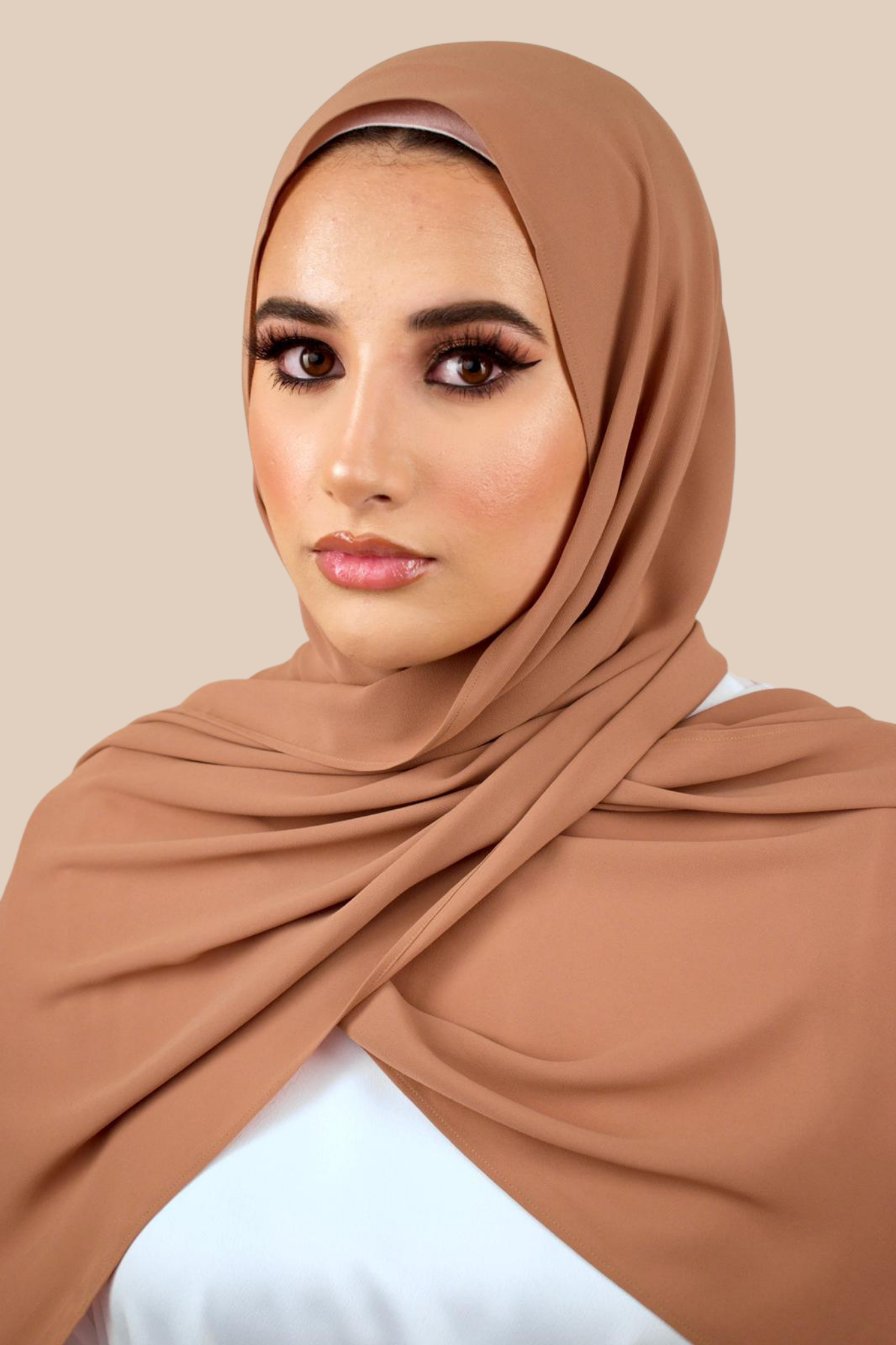 Deluxe Chiffon | Deep Tan - Sabaah's Boutique