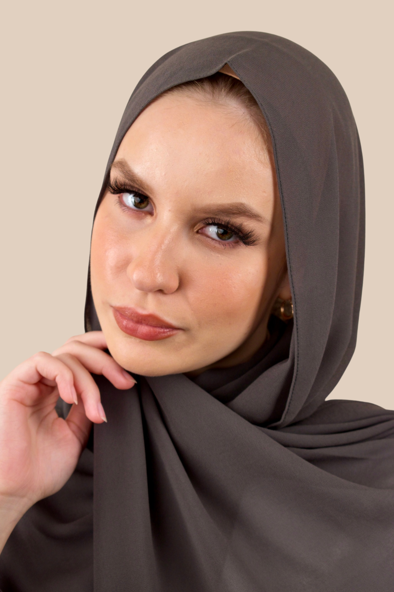Premium Chiffon Hijab | Deep Grey - Sabaah's Boutique