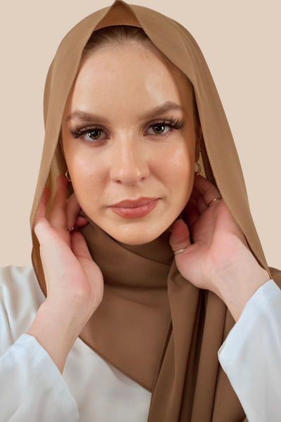 Premium Chiffon Hijab | Deep Tan - Sabaah's Boutique