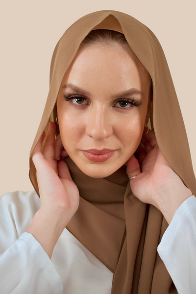 Premium Chiffon Hijab | Deep Tan - Sabaah's Boutique