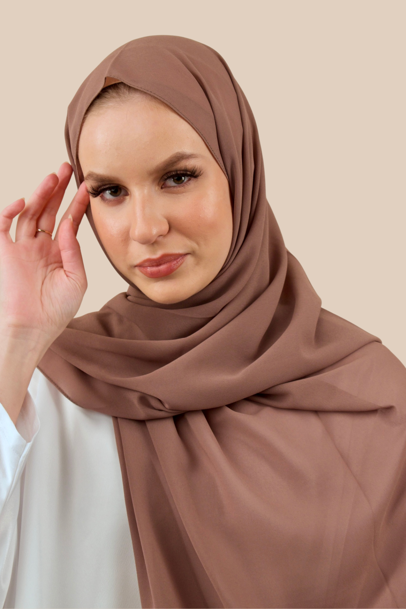 Premium Chiffon Hijab | Deep Taupe - Sabaah's Boutique
