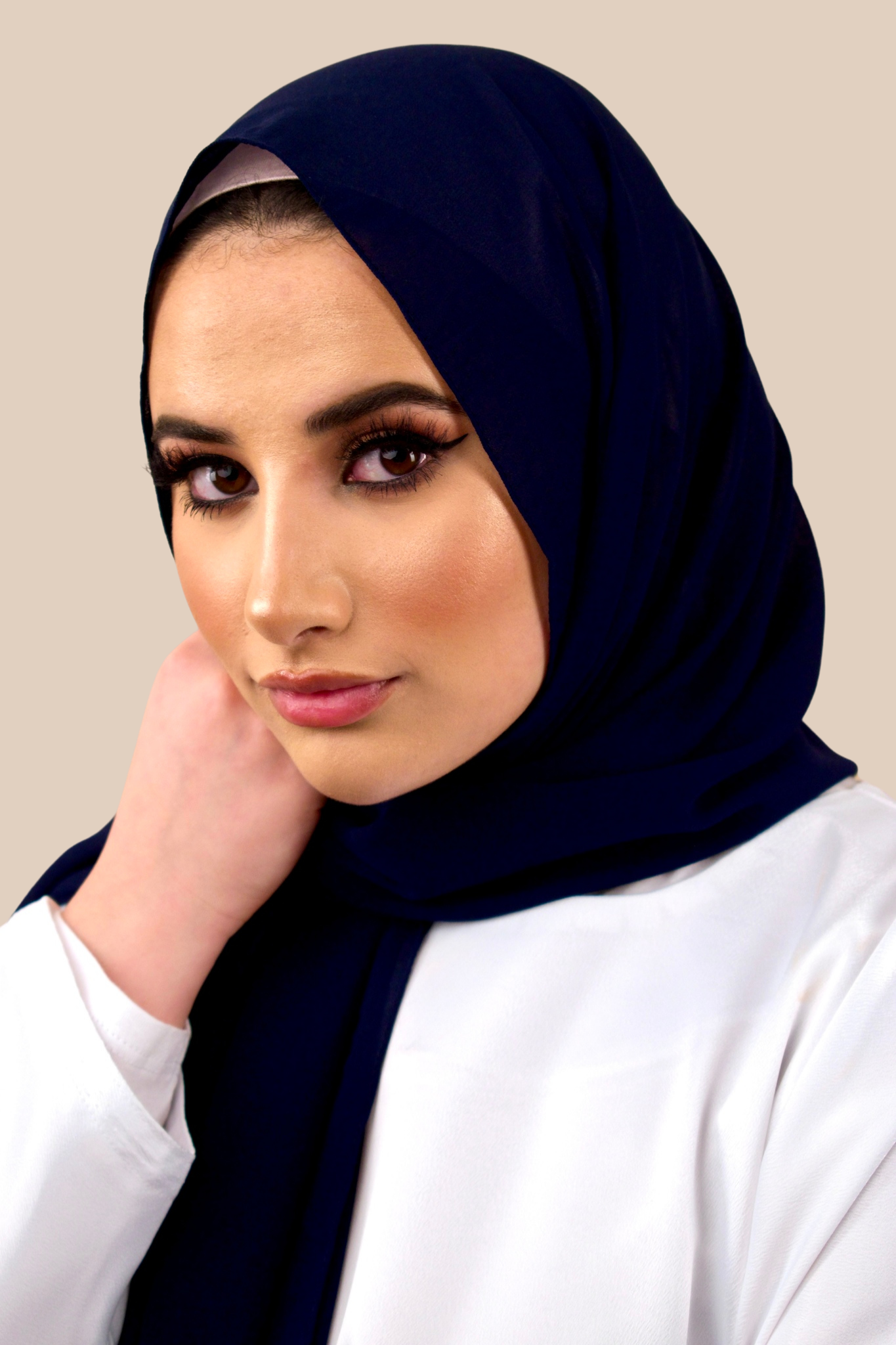 Premium Chiffon Hijab | Navy - Sabaah's Boutique