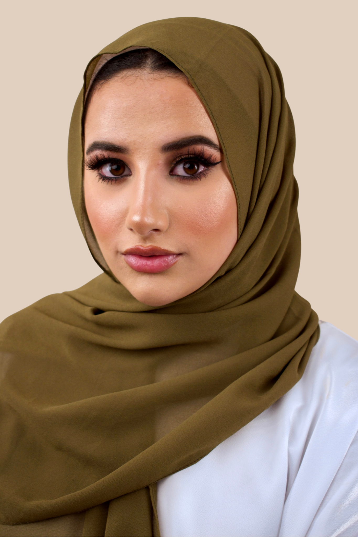 Premium Chiffon Hijab | Olive - Sabaah's Boutique