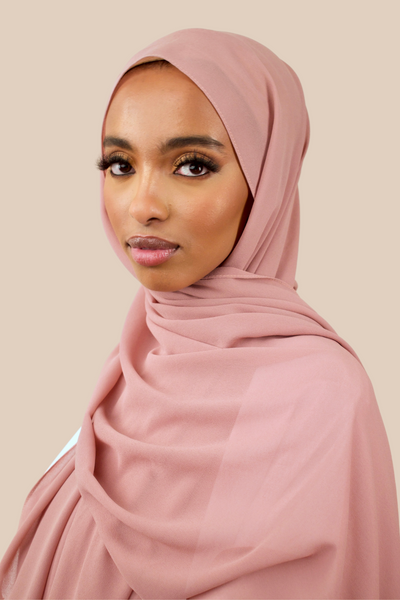 Premium Chiffon Hijab | Rose Brown - Sabaah's Boutique