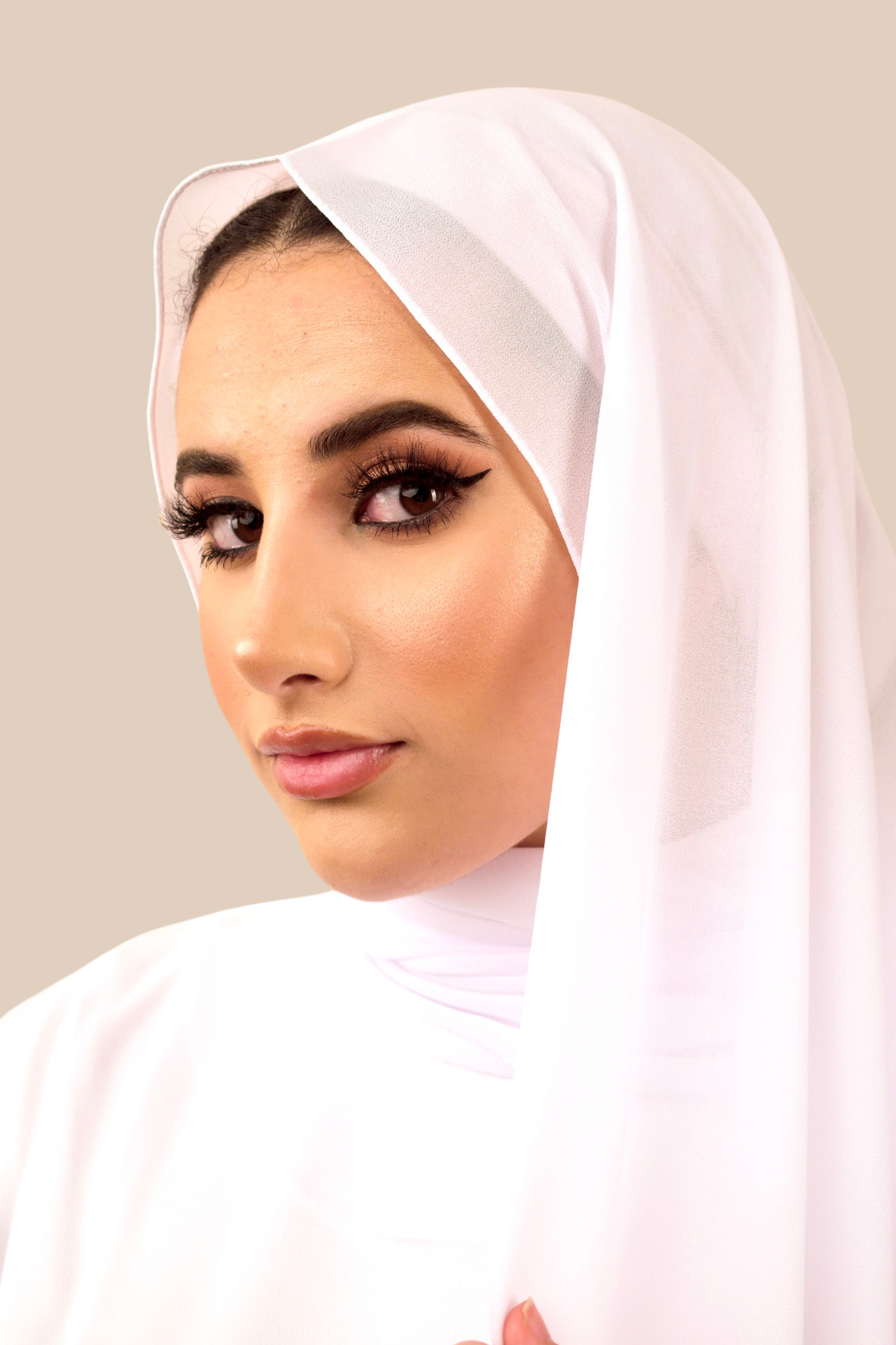 Premium Chiffon Hijab | White - Sabaah's Boutique