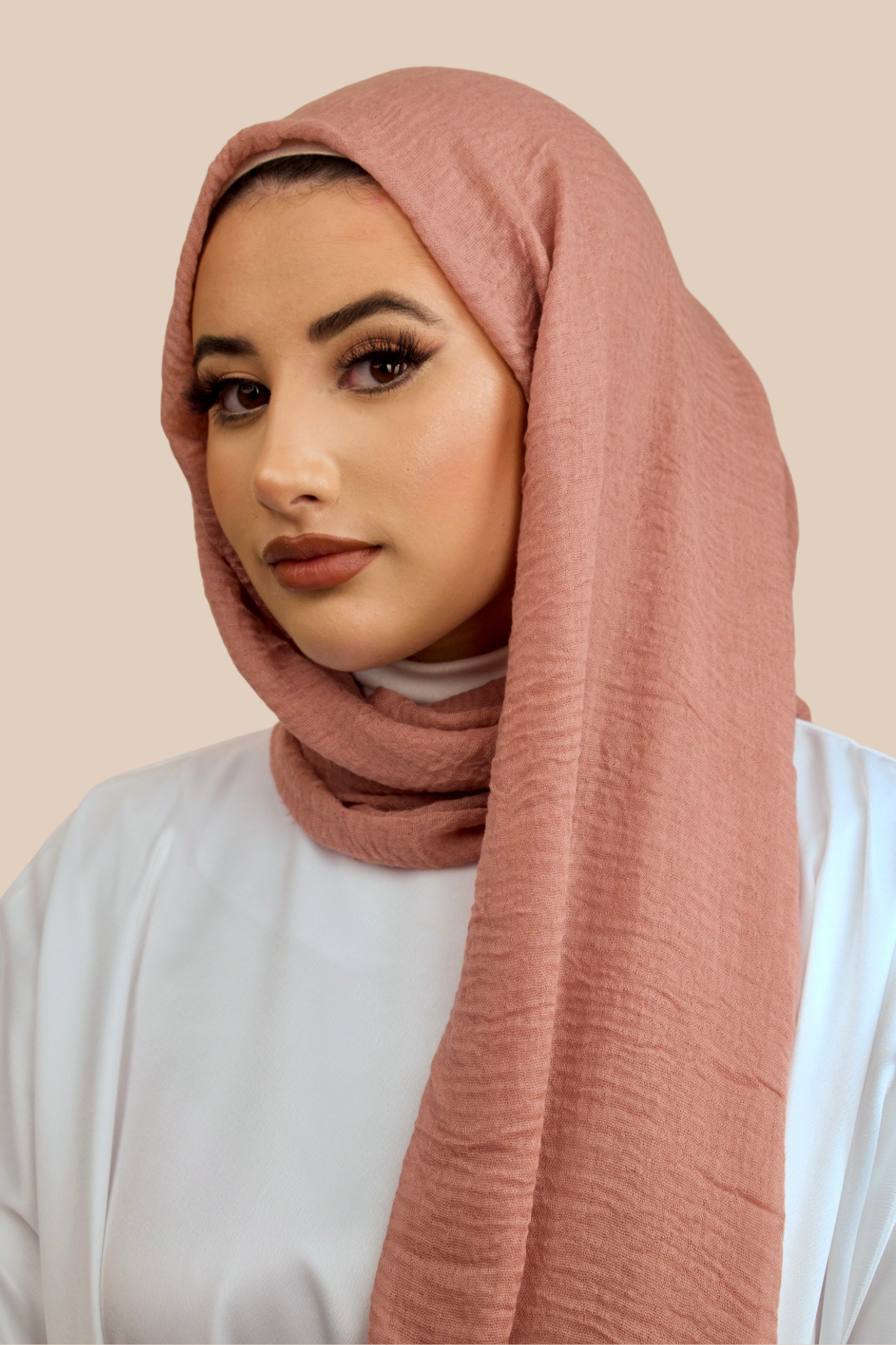 Premium Crimped Cotton Hijab | Puce - Sabaah's Boutique