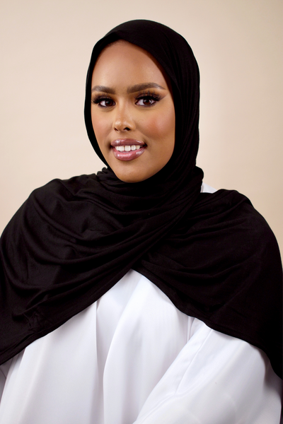 Premium Jersey Hijab | Black - Sabaah's Boutique