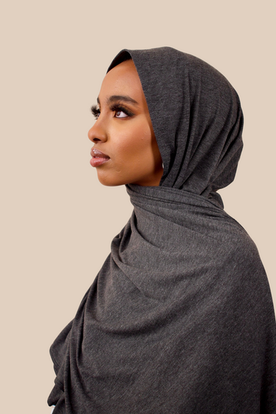 Premium Jersey Hijab | Grey Marl - Sabaah's Boutique