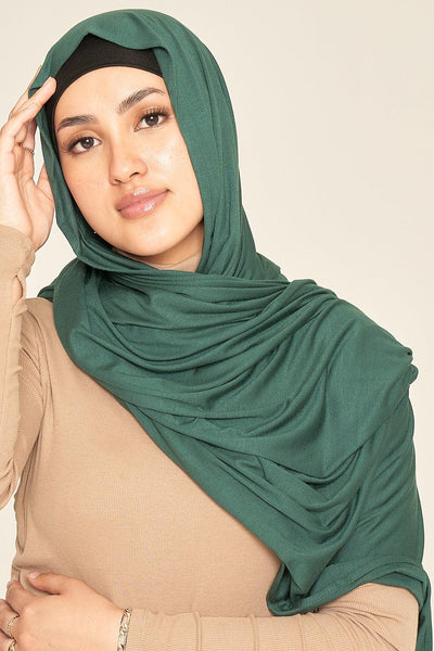 Premium Jersey Hijab | Emerald - Sabaah's Boutique