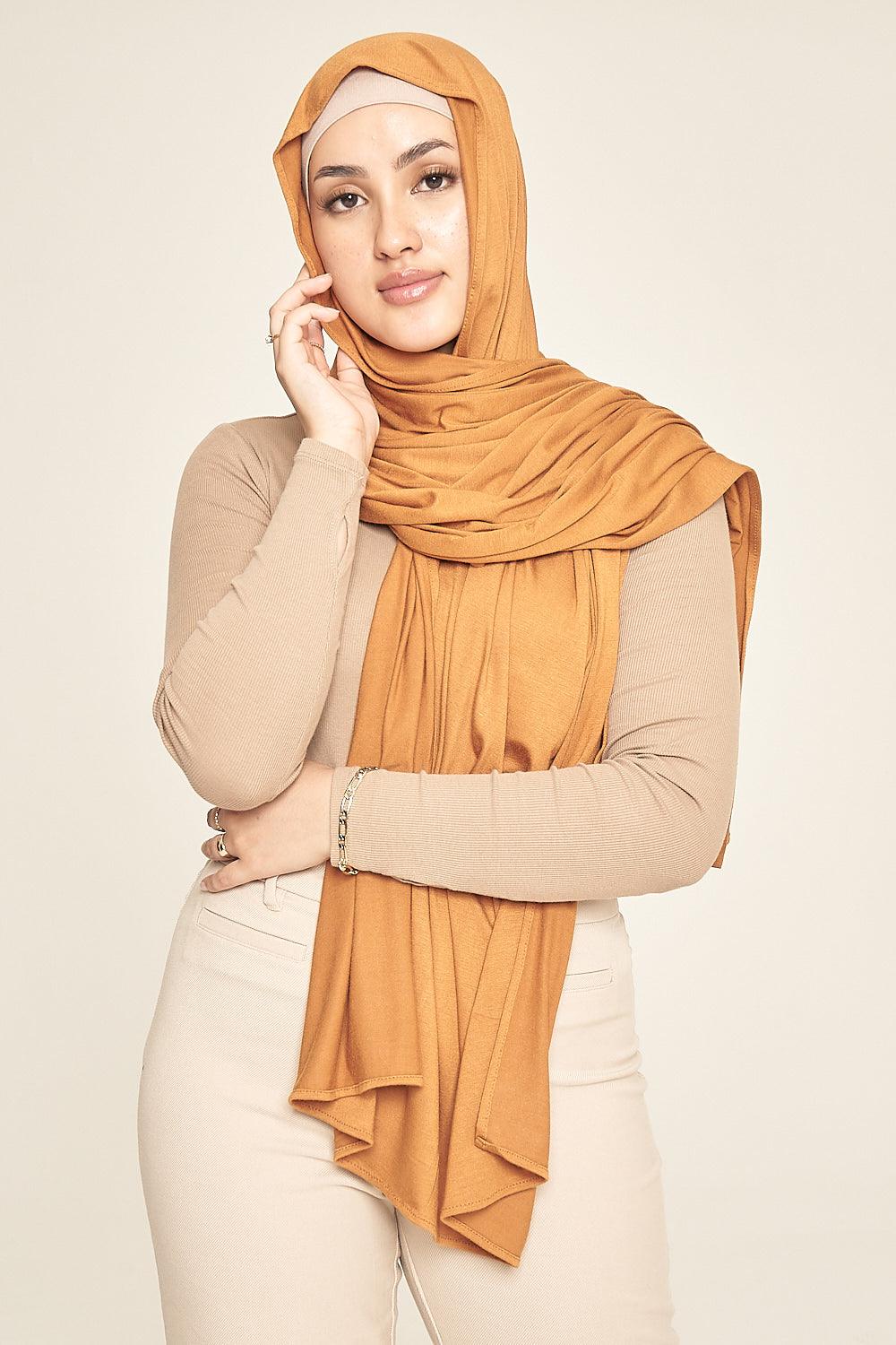 Premium Jersey Hijab | Mustard - Sabaah's Boutique