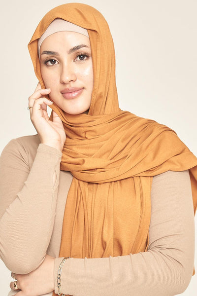 Premium Jersey Hijab | Mustard - Sabaah's Boutique