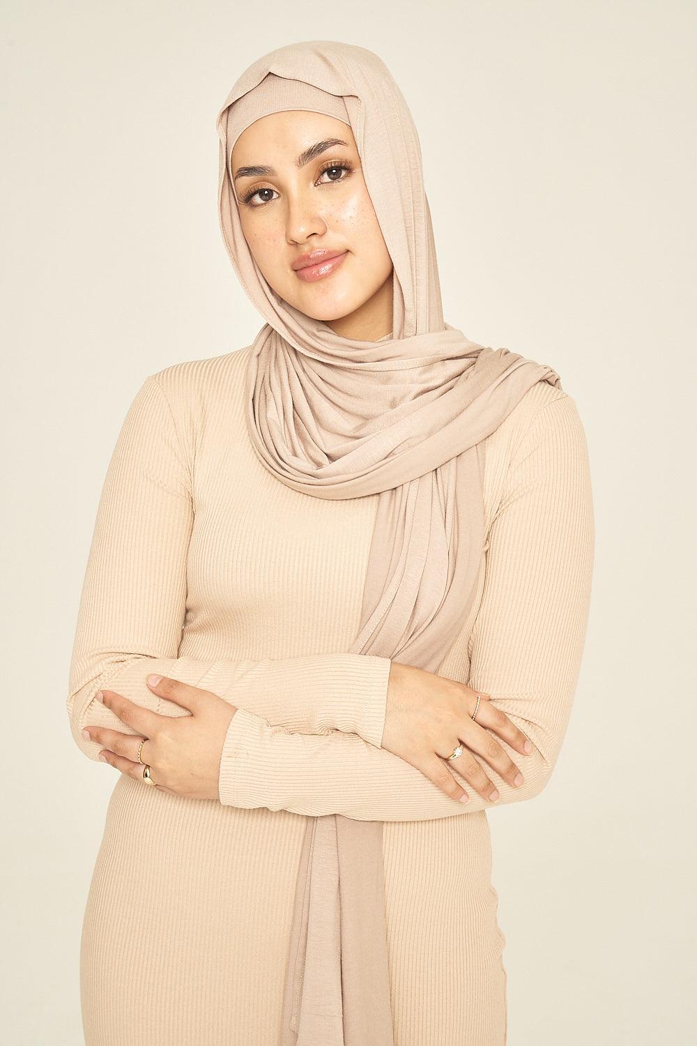 Premium Jersey Hijab | Oatmeal - Sabaah's Boutique