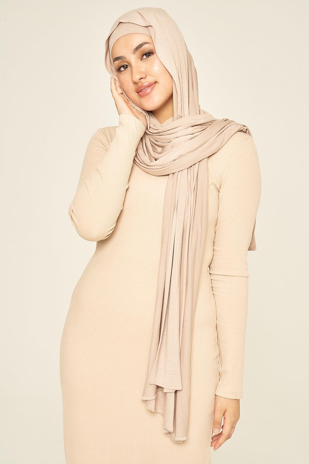 Premium Jersey Hijab | Oatmeal - Sabaah's Boutique