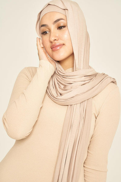 Premium Jersey Hijab | Oatmeal - Sabaah's Boutique
