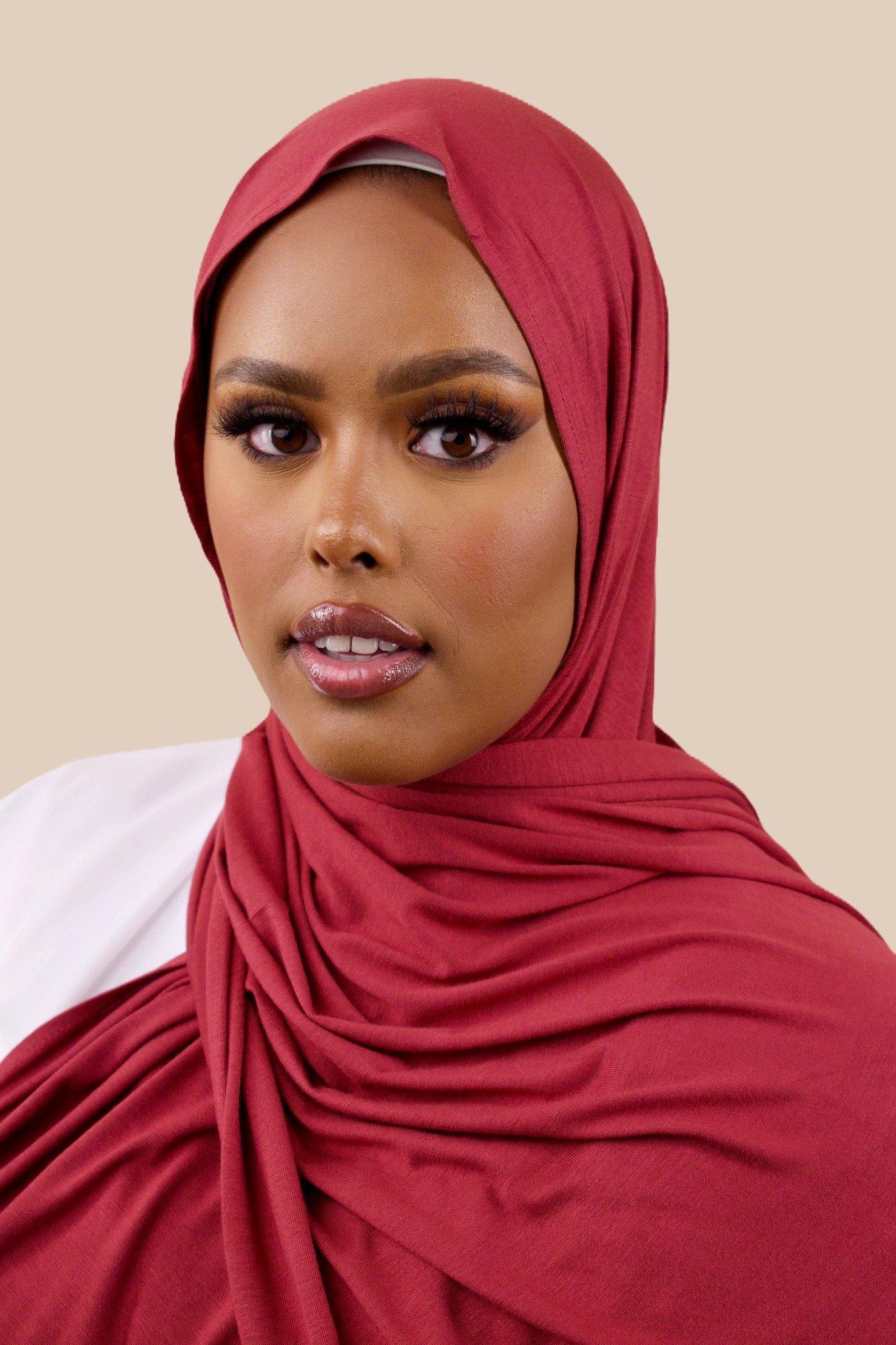 Premium Jersey Hijab | Rosewood - Sabaah's Boutique