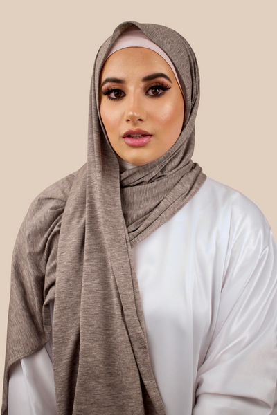 Premium Jersey Hijab | Light Grey Marl - Sabaah's Boutique