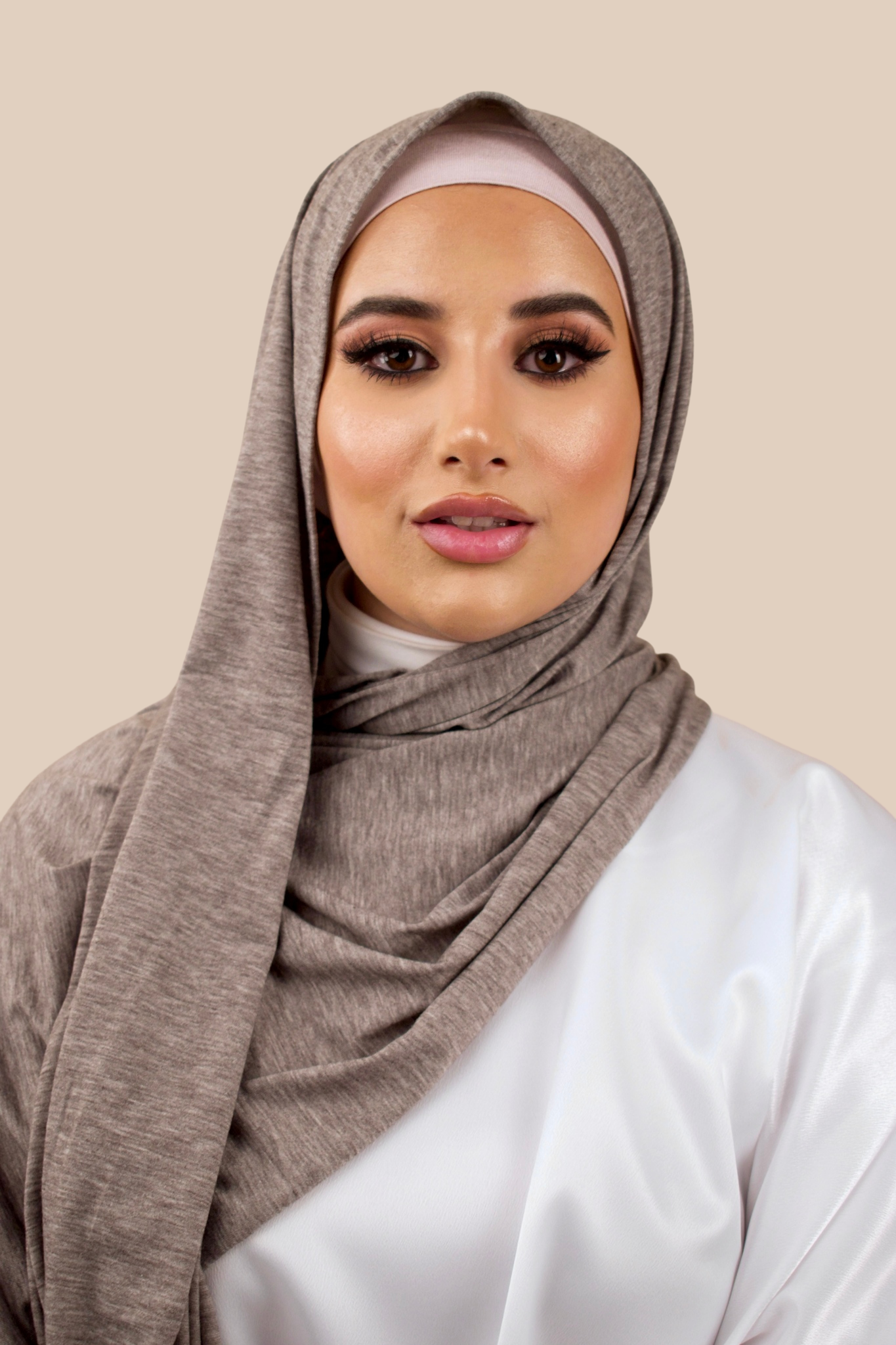 Premium Jersey Hijab | Light Grey Marl - Sabaah's Boutique