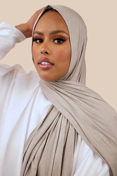 Premium Jersey Hijab | Pale Grey - Sabaah's Boutique