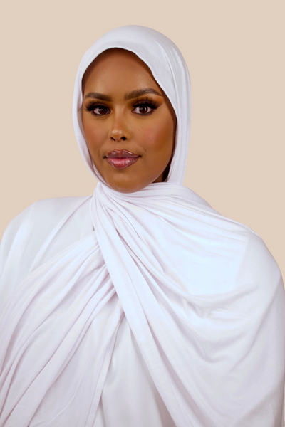 Premium Jersey Hijab | White - Sabaah's Boutique